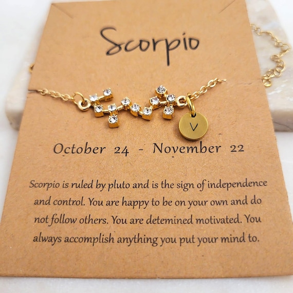 Zodiac Bracelet with Custom Initials | Astrology Bracelet | Zodiac Constellation | Zodiac Jewelry | Zodiac Scorpio gift | New Year Gifts