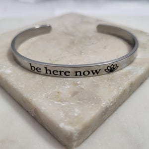 Be Here Now Mindfulness Bracelet, Jewelry Gift for Mom, mother daughter jewelry, Christmas, Birthday & Anniversary Gifts