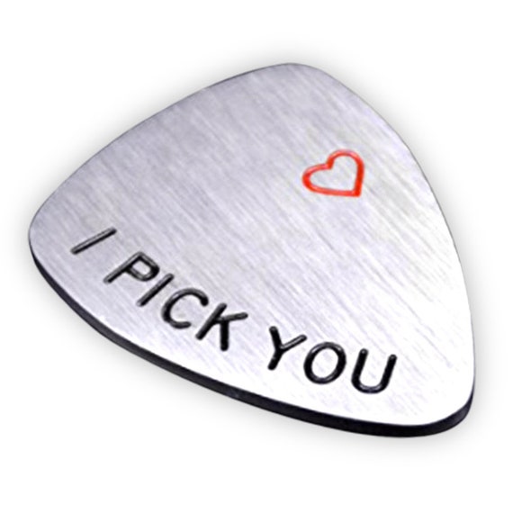 Customized  I Pick You Guitar Pick, Love Picks, Gift for him, fathers day - FREE SHIPPING !