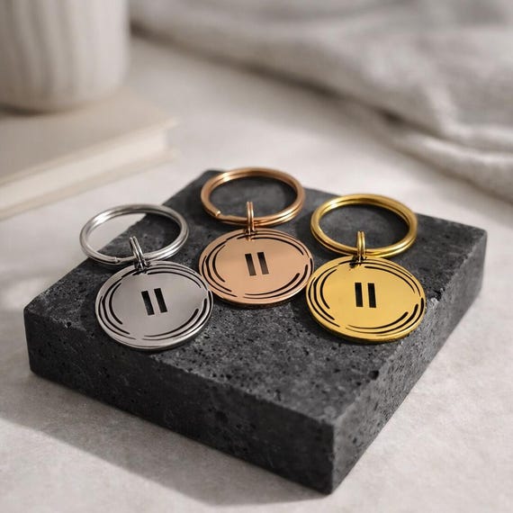 Pause | Keychains. Mental Health Awareness Jewelry