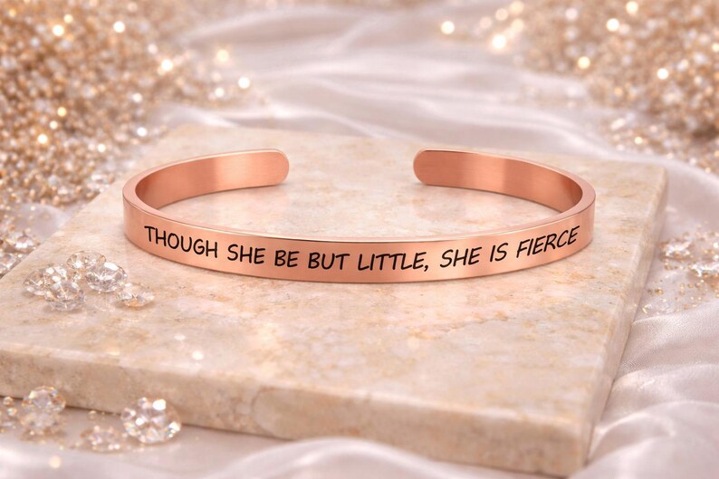 Though She Be But Little rose gold bracelet