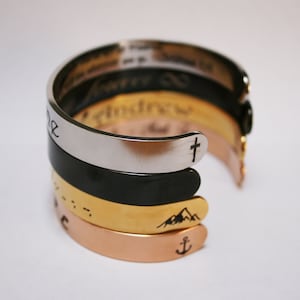 Personalized Men's Secret Message Bracelet, Hidden Text Bracelet, Custom Engraved Bracelet