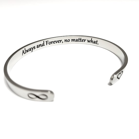 No matter what, always and forever Long Distance Best Friend Gift, Friendship Bracelet, Best Friend Jewelry, Cuff Bracelet