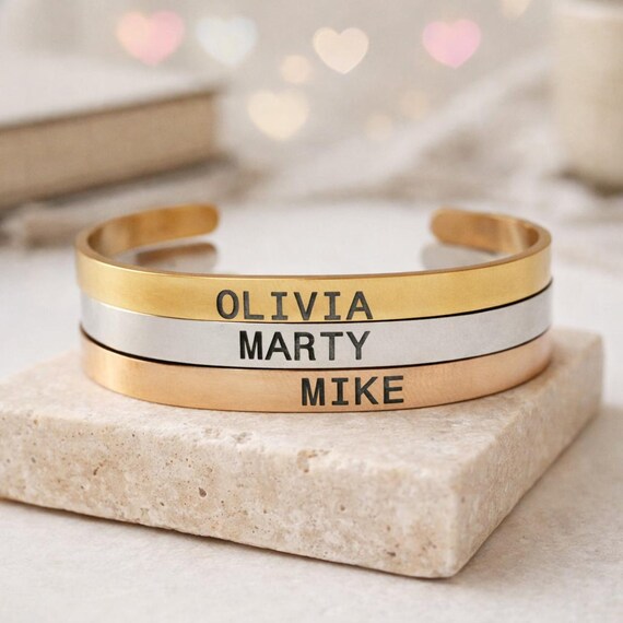 Personalized bracelet -Custom Name Bracelet ,Your Own Text, Custom Cuff, Customized Cuff, Personalized Bracelet for HIM HER GIFT Women