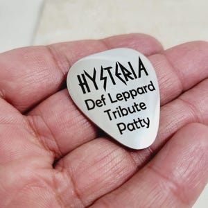 Personalized Guitar Pick in Stainless Steel . Custom Engraved Guitar Pick plectrum