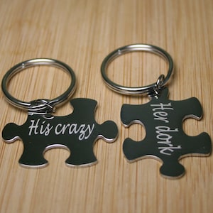 Puzzle Piece Keychain Missing Piece To My Heart By TesoroJewelry