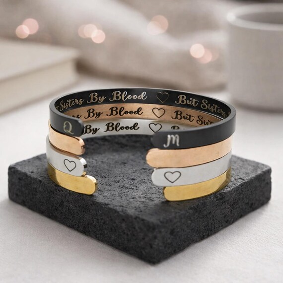 Not Sisters by Blood, but Sisters by Heart Sister Gift for Sister Sister Jewelry Sister Birthday Gift Best Friends Bracelet