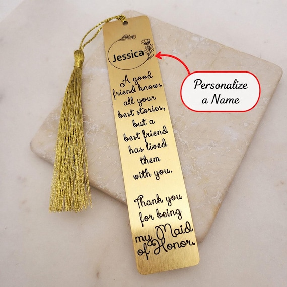 Maid of Honor Gift Bookmark