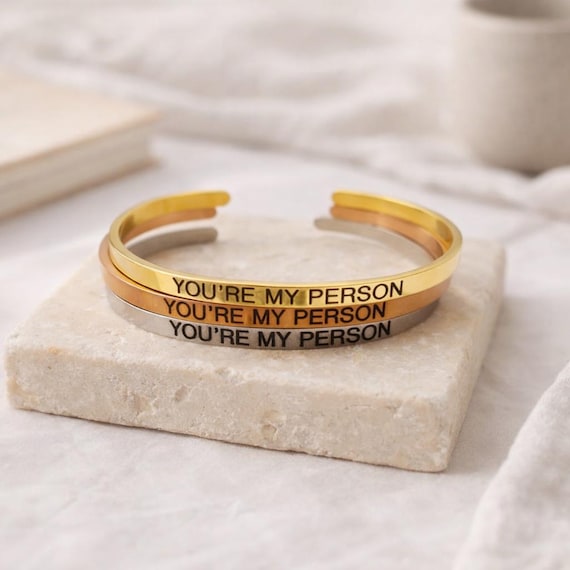 You'Re  My Person Bracelet Cuffs Authentic Gifts for Men Women