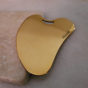 Personalized Gua Sha Facial Tool with Name. Girlfriend Gifts. Spa guasha Gifts.