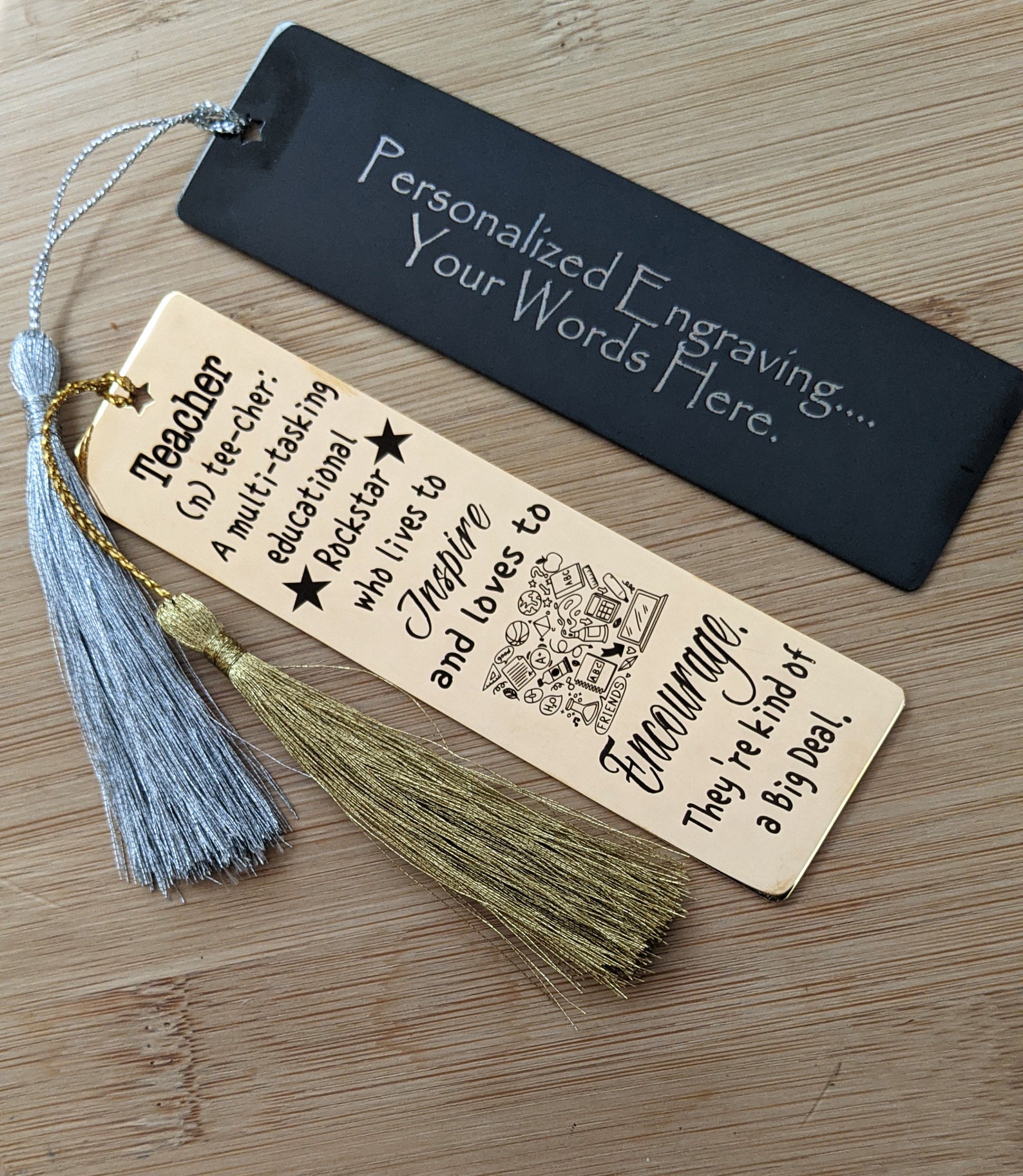 Custom Metal Bookmark Personalized Bookmark Custom for Him Her - Etsy