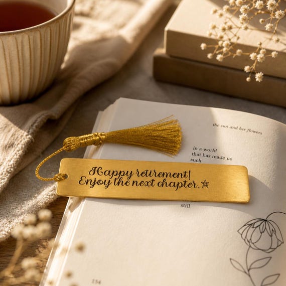 Retirement Gifts For Women & Men, Retirement Bookmark, Gifts for Women, Men Coworkers