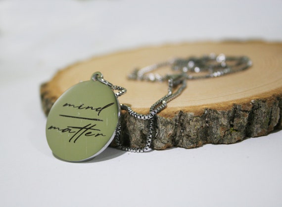 Confidence Necklace - Mind over Matter Pendant Personalized- Be in Command Will Power Gift for Brother Sister Dad Mom Grand Parents