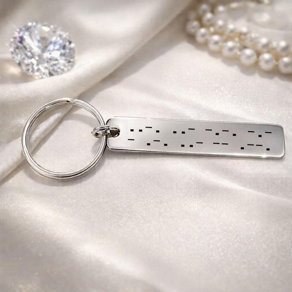 Morse Coded 'Fuck Trump' Keychain • Gold Tone Plated • Choice of Color