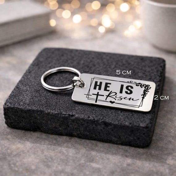 He is Risen key chain- Bible gifts for him her women men - Christian Gifts ideas for bible lovers.