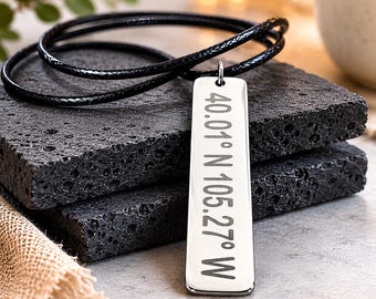 Custom Coordinate Necklace - Custom Location Pendant - Coordinates Necklace - Coordinates Jewelry - Memorable Necklace