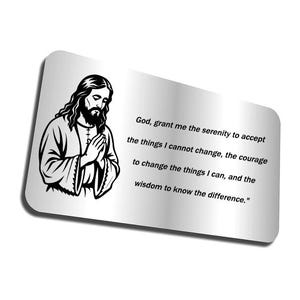 God geve mij de sereniteit om de dingen te accepteren die ik niet kan veranderen de moed om de dingen die ik kan te veranderen - Serenity Prayer Wallet Insert Gifts.