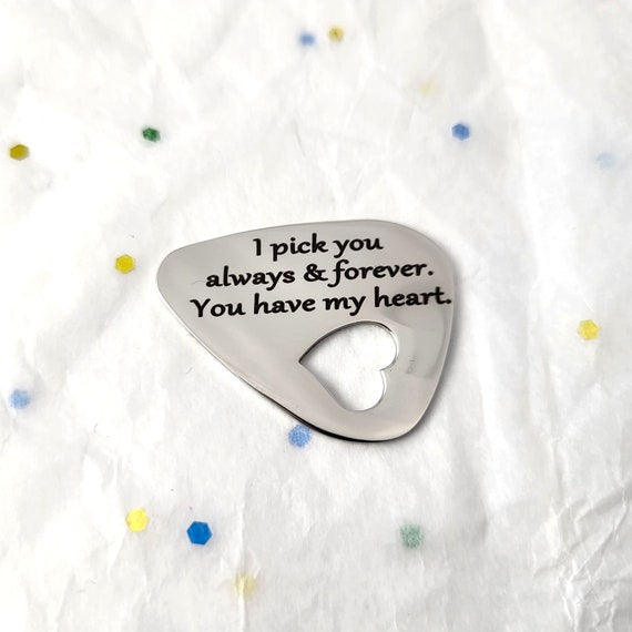 Personalize Custom Guitar Pick Valentine's Day Gift Personalized Guitar Pick Gift for Him Guitar Pick Customizable for Her, girlfriend