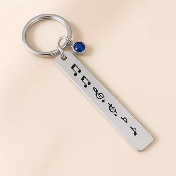 Custom 2 Sided Song Code KeyChain for Friend Women Him Her