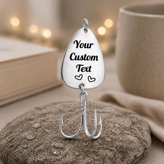 Dad's Gift - Custom Fish Hook - Personalized Fishing Lure, Fish Hook - Fishing Lure Engraved