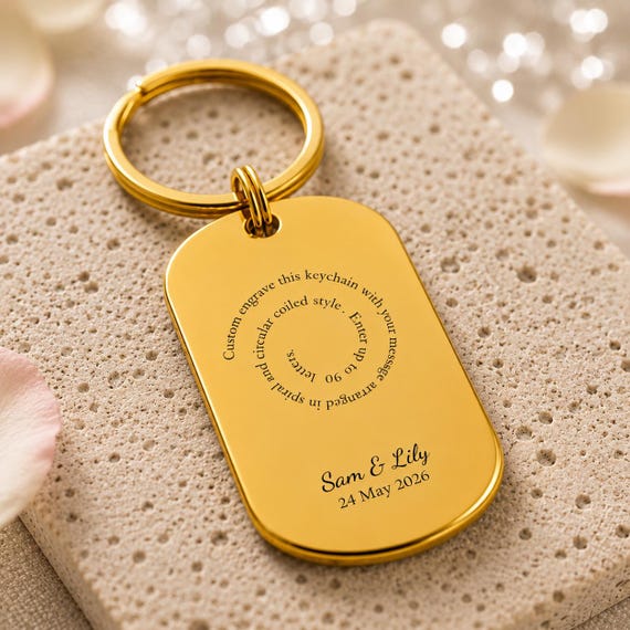 Graduation quote keychain gift, anniversary date spiral key ring