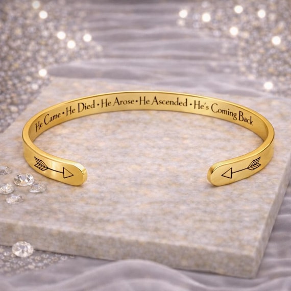Christian Witness Bracelets - He Came He Died He Arose He Ascended He's Coming Back