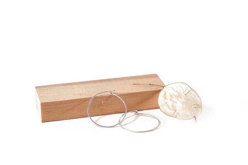 925 Sterling Silver 3cm 30mm diameter Large Simple Hoop Earrings with Ladybird Charms Ladybird Hoop Earrings