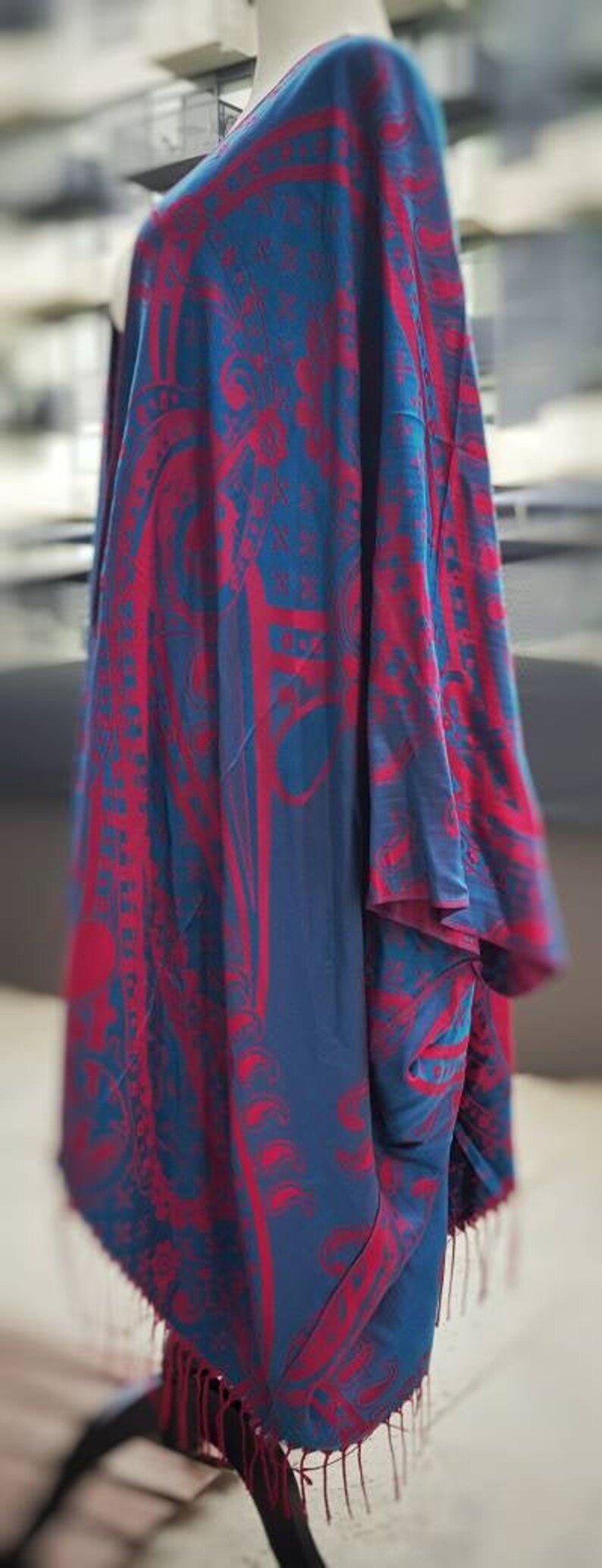 TONI kimono; beautiful merlot and teal colour reversible kimono TONI kimono; beautiful merlot and teal colour reversible kimono