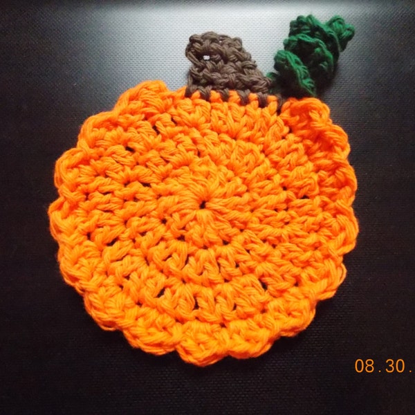Pumpkin Coasters, Thanksgiving Coasters, Fall Coasters,Crochet Coasters, Set of 4