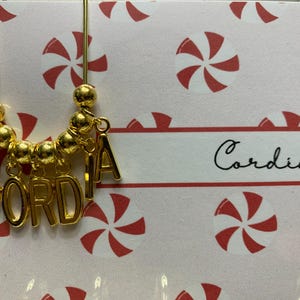 Personalized Monogram Paper Clip Bookmark Gold Initial Charm Planner Accessory image 6