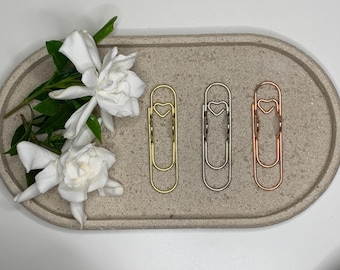 Clip para bolígrafo: Corazón dorado elegante accesorio para cuaderno de presupuesto y agenda