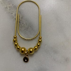 CZチャームペーパークリップブックマーク：ゴールドジャーナルプランナーアクセサリー