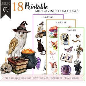 18 Mini Savings Challenges Bundle, Cash Stuffing, Digital, Low Budget,  Low Income Savings, Fits A6 Envelope, PDF