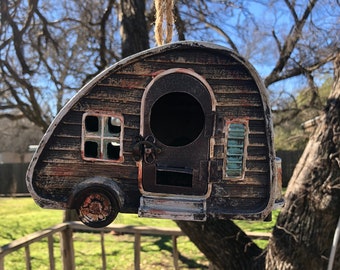 Birdhouse Camper Trailer. Great Addition to Your Yard or a Gift for the Bird and Camping Lovers