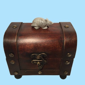 Armadillo Jewelry or Trinket Box. Music Options Below. Made In Texas