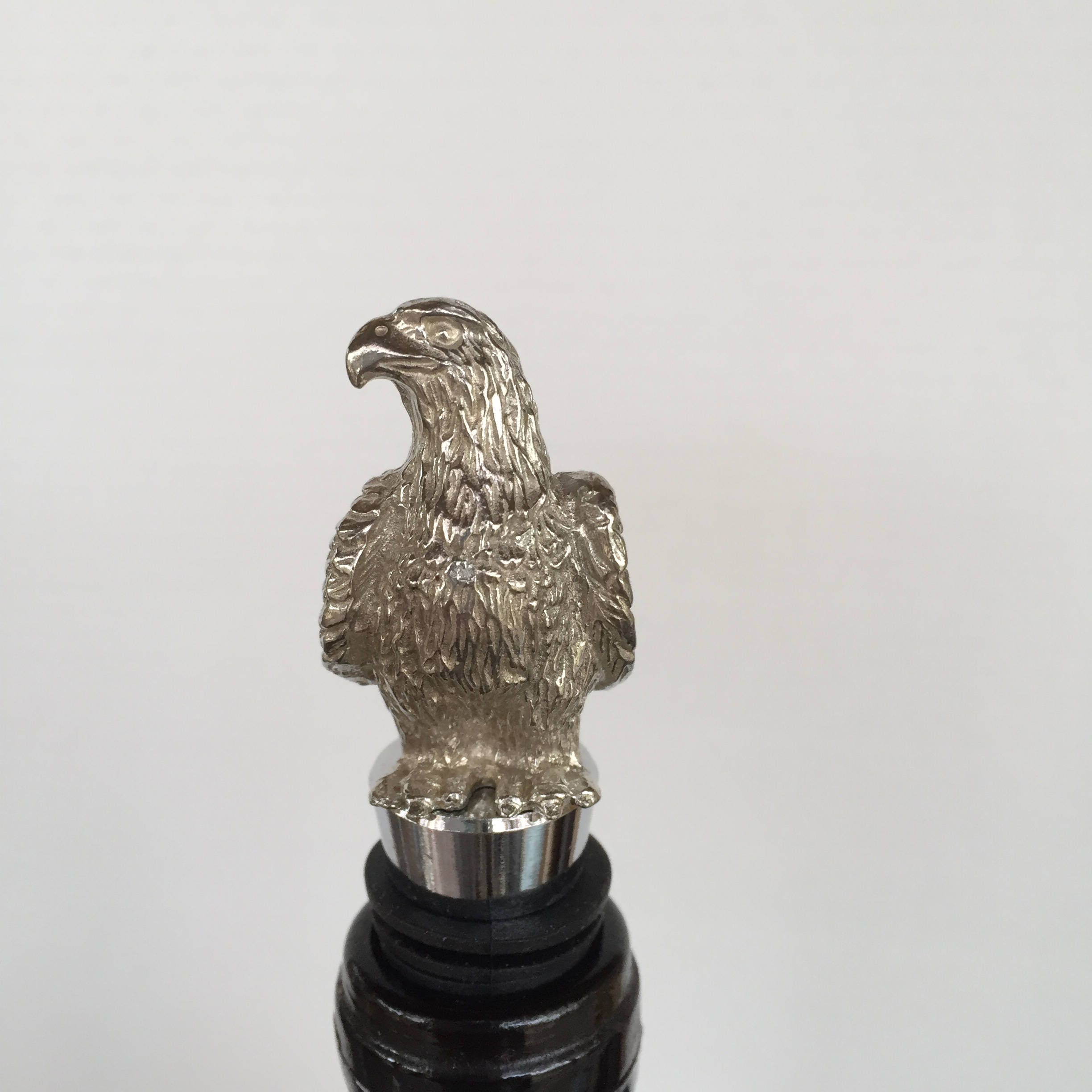 Eagle Wine Bottle Stopper. The Pewter Figure is Cast with the Etsy
