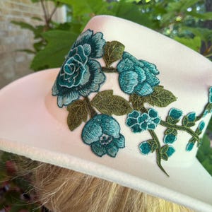 Turquoise Felt Cowboy Hat for Women - Etsy display picture 1