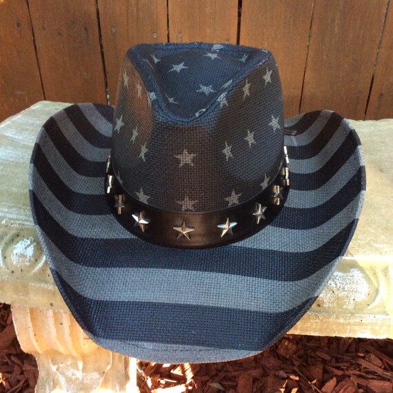 grey straw cowboy hat