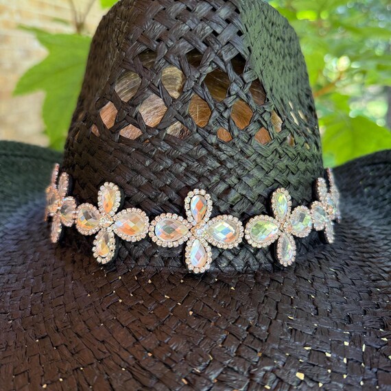Black Straw Cowboy Western Hat One a Kind Designer  display picture 1