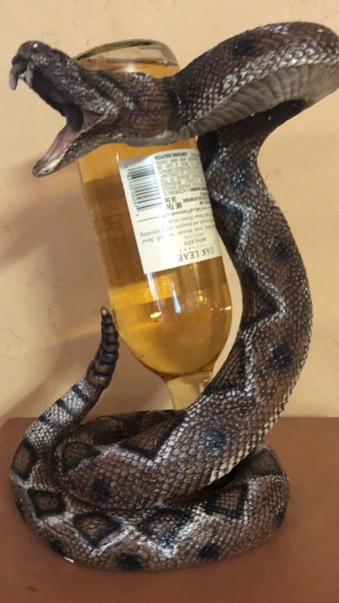 Rattlesnake Wine Holder Beautifully Painted. Etsy