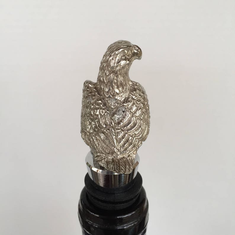 Pewter Eagle Wine Bottle Stopper. The Pewter Figure is Cast Etsy