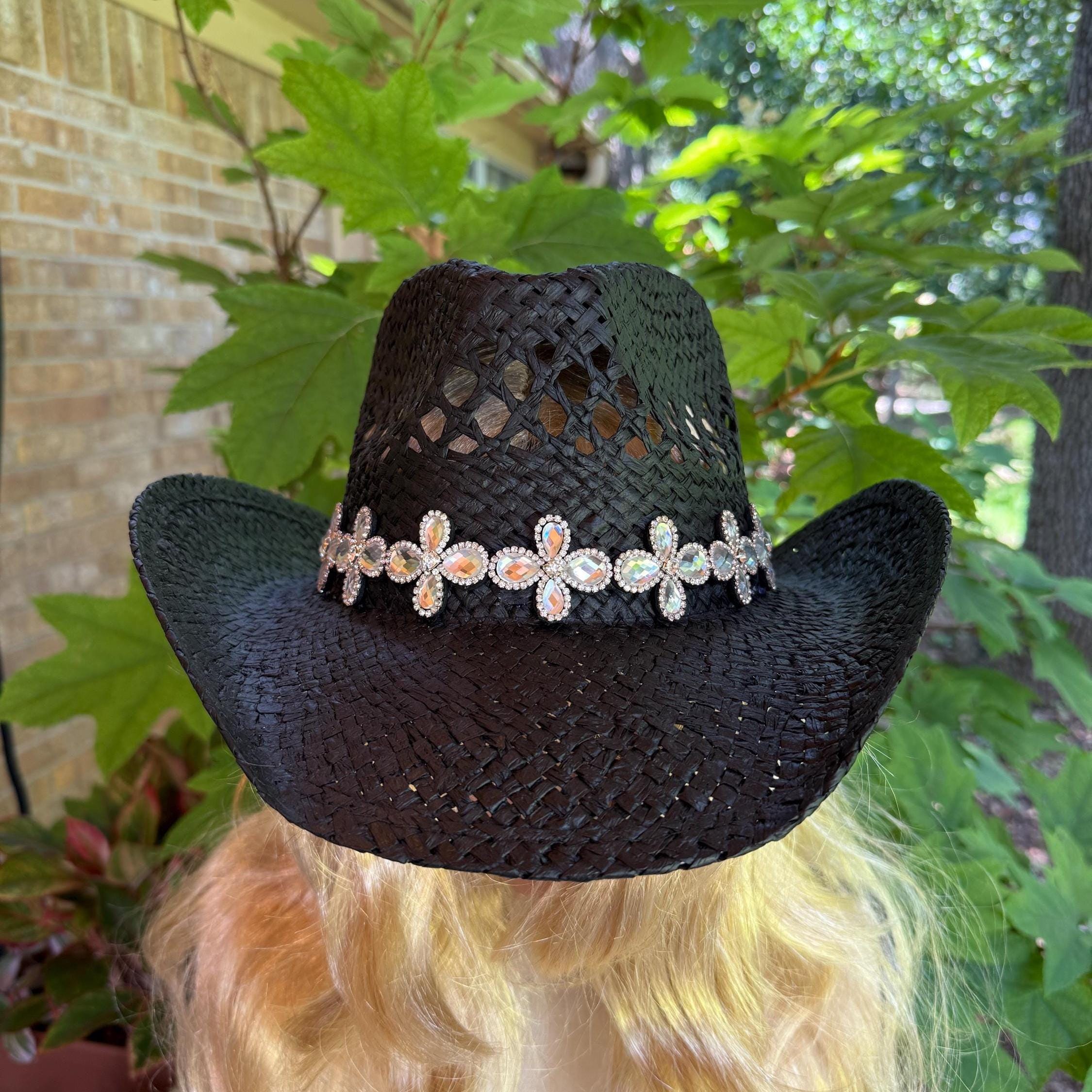 Rhinestone Cowboy Hatband for Women - Etsy