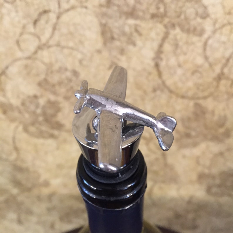 Pewter Airplane / Plane Wine Bottle Stopper. The Pewter Etsy