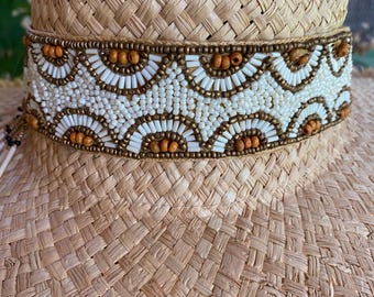 BOHO Style Floppy Hat With Wide Brim With Frayed Edges  display picture 3