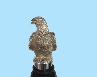 Eagle Wine Bottle Stopper.  The Pewter Figure is Cast with the Finest Jewelry Grade Pewter.  Cast and Made in Texas