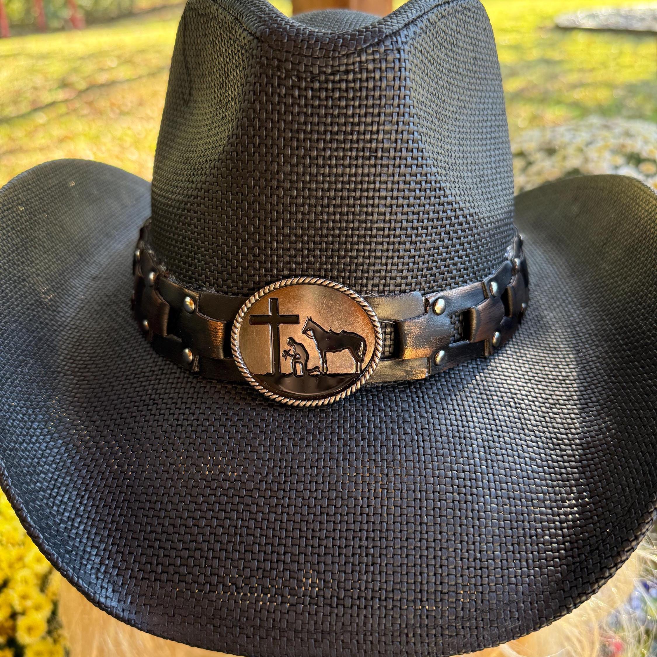 Black Straw Cowboy / Western Hat With Black Hat Band  display picture 1