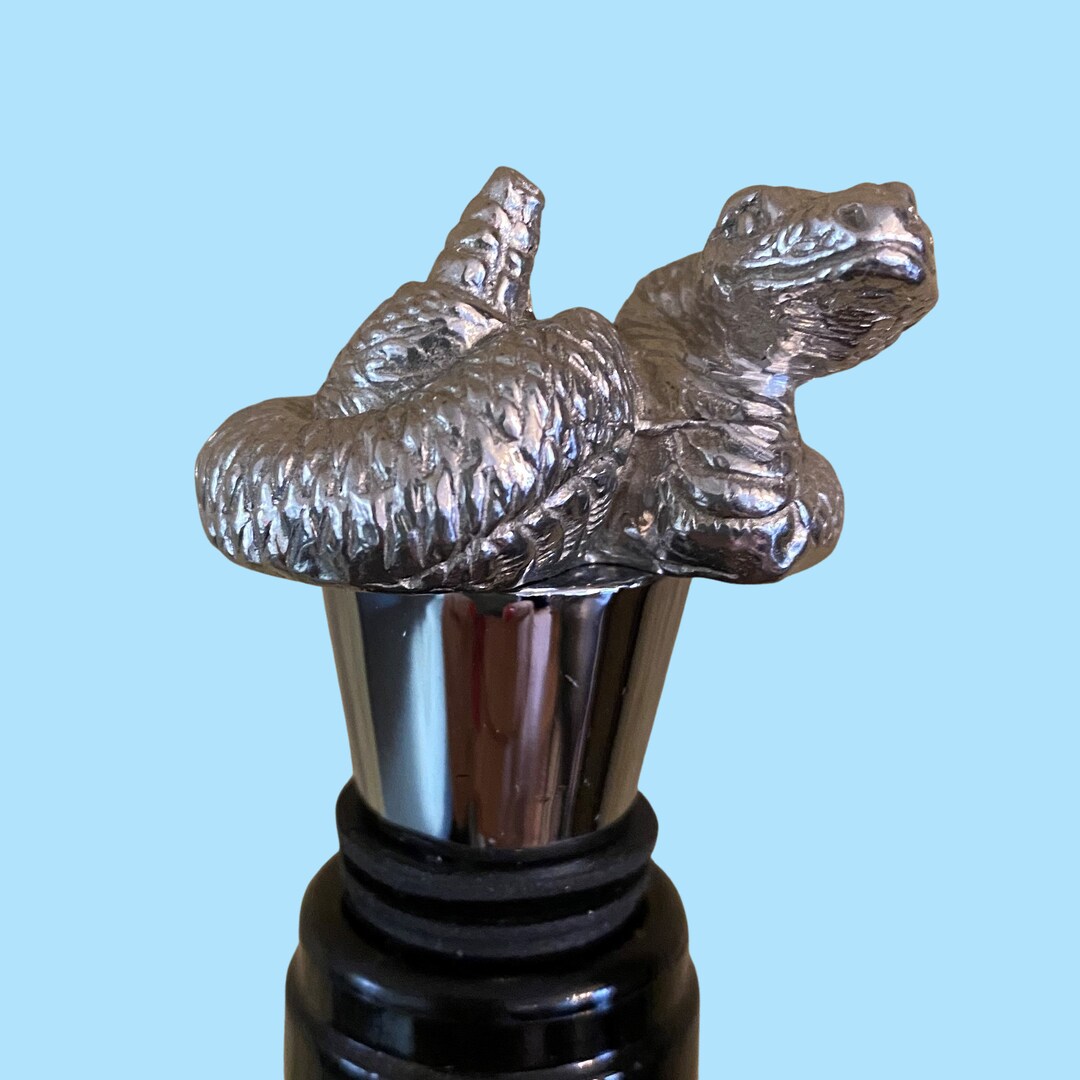 Rattlesnake Wine Bottle Stopper. the Pewter Figure is the Finest