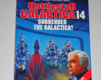 1988 Battlestar Galactica #14 - Surrender the Galactica ABC TV tie-in vintage paperback book FINAL book first edition Glen Larson