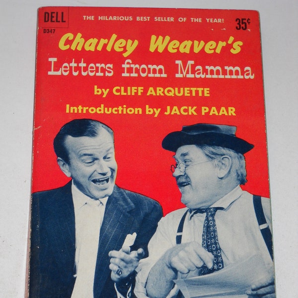 1960 Charley Weaver's Letters from Mamma by Cliff Arquette vintage NBC TV tie-in paperback book Introduction by Jack Paar