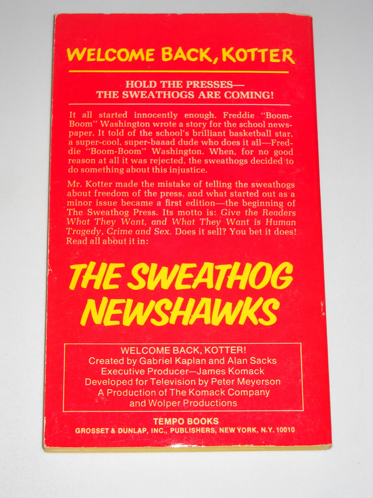 1976 Welcome Back Kotter 2 the Sweathog Newshawks by | Etsy